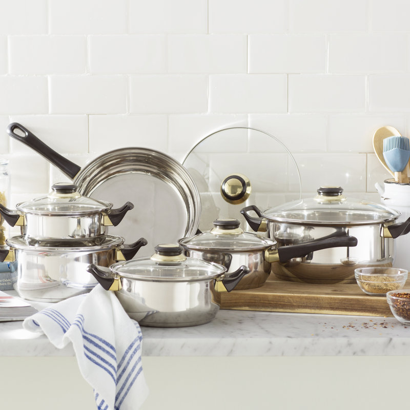 12 Piece Stainless Steel Cookware Set & Reviews Joss & Main